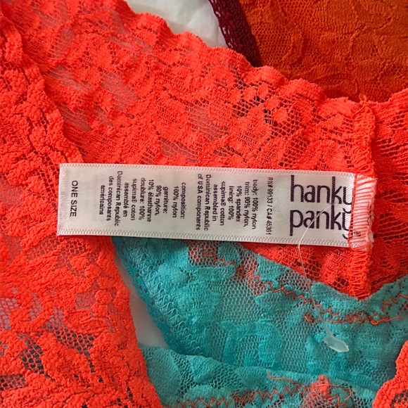 Hanky Panky Original Rise Lase color block thongs lot of 3 New unworn - Picture 2 of 6
